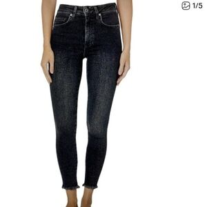 Free People High-Rise Raw Hem Jeggings